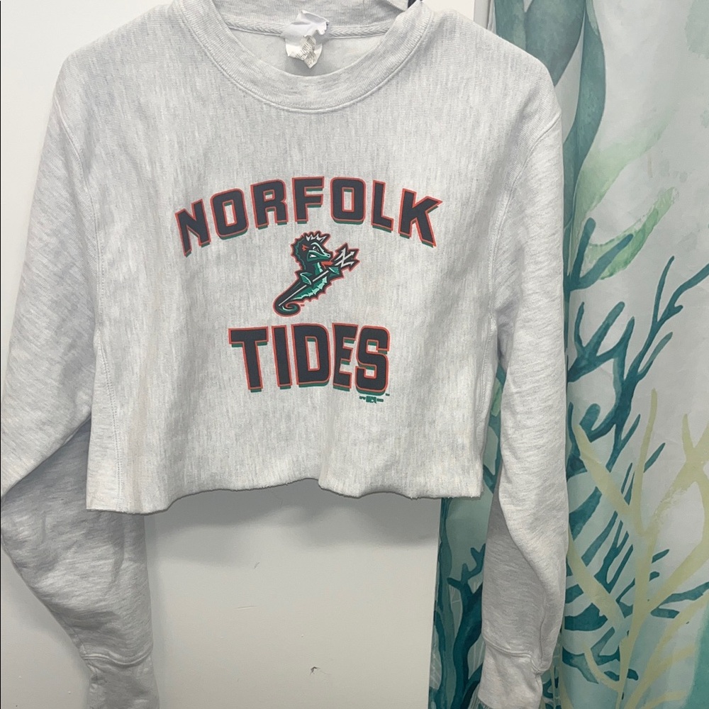 Champion Gray Norfolk Tides Cropped Sweatshirt